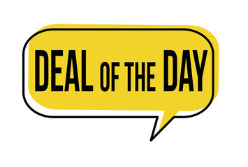 Deal of the day speech bubble