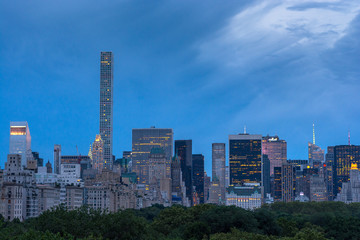Fototapeta na wymiar Central Park Manhattan looking south to Midtown