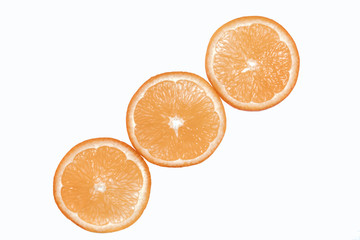 three slices of orange