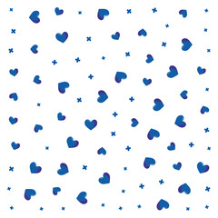 blue hearts love decoration background