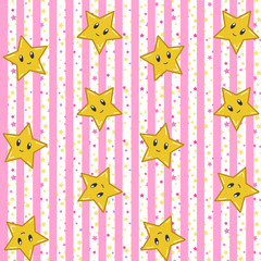 Kawaii Stars and Stripes Pink