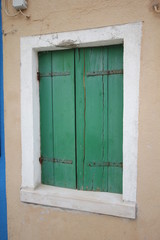Italy green door by Skip Weeks