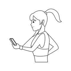 young woman cartoon