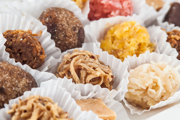 Assorted traditional sweets from Cartagena de Indias
