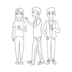 group of friends cartoon