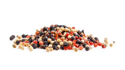 dried peppers isolated on white background