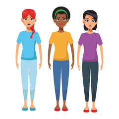 young women body cartoon