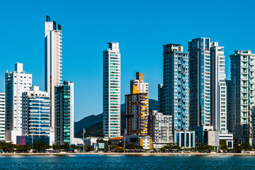 Fototapeta na wymiar Balneario Camboriu Skyline, in Santa Catarina, Brazil