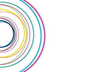 Abstract colorful circles random background. Vector illustration