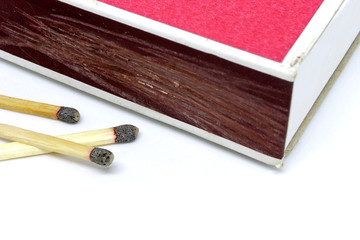 Box of matches and matchsticks