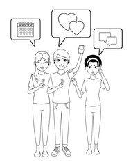 group of friends cartoon