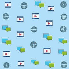 technology web background cartoon