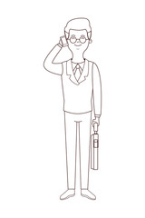 executive businessman cartoon