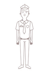 Fototapeta premium police man cartoon