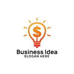creative business idea logo design template. bulb icon symbol design