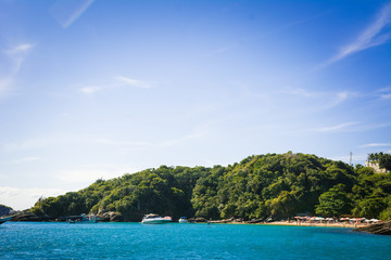 Búzios, Rio de Janeiro, Brazil, beautiful beach on blue sky day