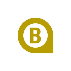 Pin location wirh letter B logo design