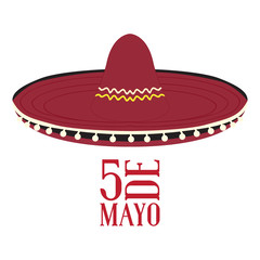 Cinco de mayo. Mexican hat. Vector illustration design