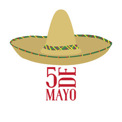 Cinco de mayo. Mexican hat. Vector illustration design