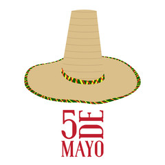 Cinco de mayo. Mexican hat. Vector illustration design
