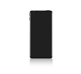 New High Detailed Realistic Smartphone Isolated on Transparent Background. Full View Display. Device Mockup Separate Groups and Layers. Easily Editable Vector. EPS 10. 