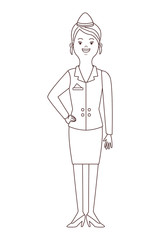 stewardess isolated avatar