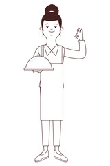 waitress isolated avatar