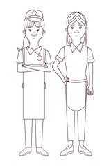 women profession and occupation avatars