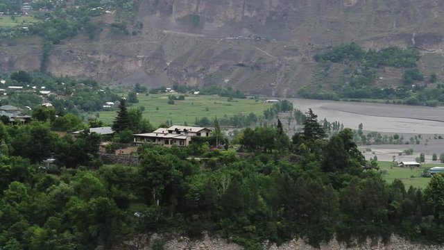 Village of the Kalash People located in the mountains of Chitral in Northern Pakistan