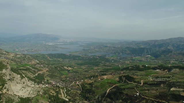 Nature Forest and Mountains Lake Aerial View