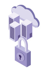 Obraz premium server and cloud