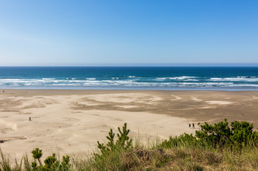 Fototapeta na wymiar The Beach on the coast at Newport Oregon