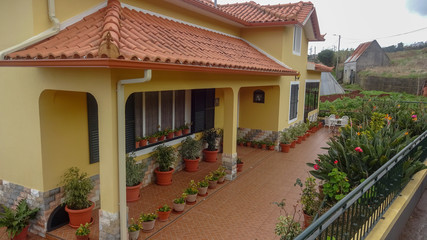 Obraz premium Santana is a city with funny houses in Portugal, Madeira