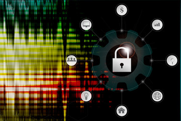abstract social security technology concept background illustration