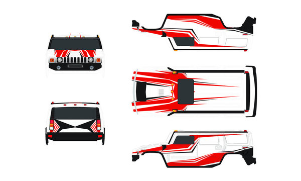 Hummer body graphic (rally white)
