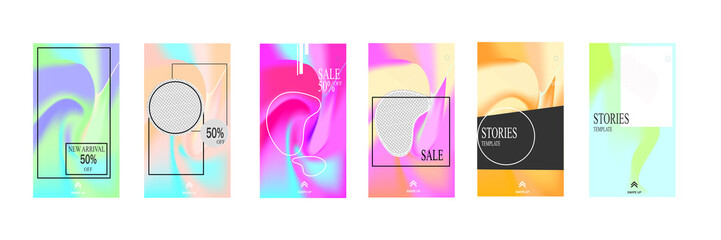 Trendy editable templates for social media stories,backdrop,mobile app,website,flyer,poster with fluid gradient vector