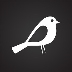 Bird icons set on black background for graphic and web design, Modern simple vector sign. Internet concept. Trendy symbol for website design web button or mobile app