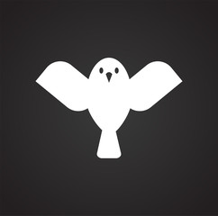 Bird icons set on black background for graphic and web design, Modern simple vector sign. Internet concept. Trendy symbol for website design web button or mobile app