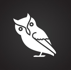 Bird icons set on black background for graphic and web design, Modern simple vector sign. Internet concept. Trendy symbol for website design web button or mobile app