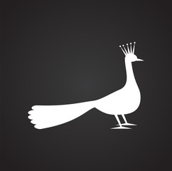 Bird icons set on black background for graphic and web design, Modern simple vector sign. Internet concept. Trendy symbol for website design web button or mobile app