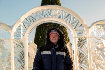 Portrait of an assembler in a blue jacket