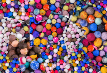 Fototapeta na wymiar Abstract background from multi-colored balls of wool