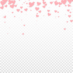 Pink heart love confettis. Valentine's day gradien