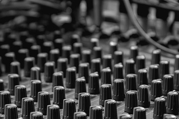 Knob adjust the tone of the mixer in the studio.