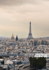 Fototapeta premium Aerial view of Paris, France