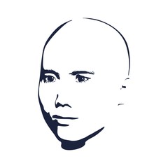 Asian face of the young Chinese, Thai, Japanese and Korean guy