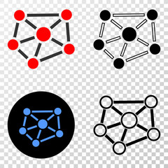 Relations EPS vector pictogram with contour, black and colored versions. Illustration style is flat iconic symbol on chess transparent background.