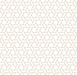 Seamless Japanese Pattern Kumiko For Shoji Screen In Light Brown Color.