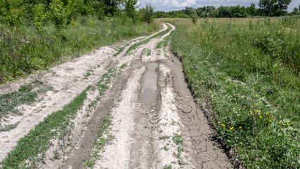 country road after rain