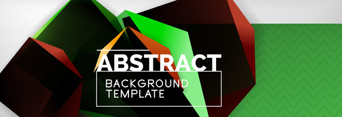 Dark 3d triangular low poly shapes abstract background